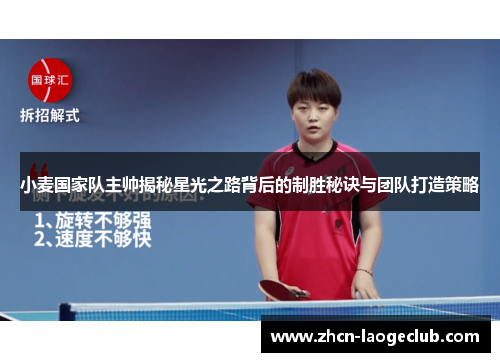 小麦国家队主帅揭秘星光之路背后的制胜秘诀与团队打造策略